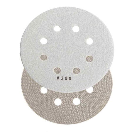 Specialty Diamond 6 Inch 200 Grit Thin Electroplated Dry Pad for Orbital Sanders BRTD6200